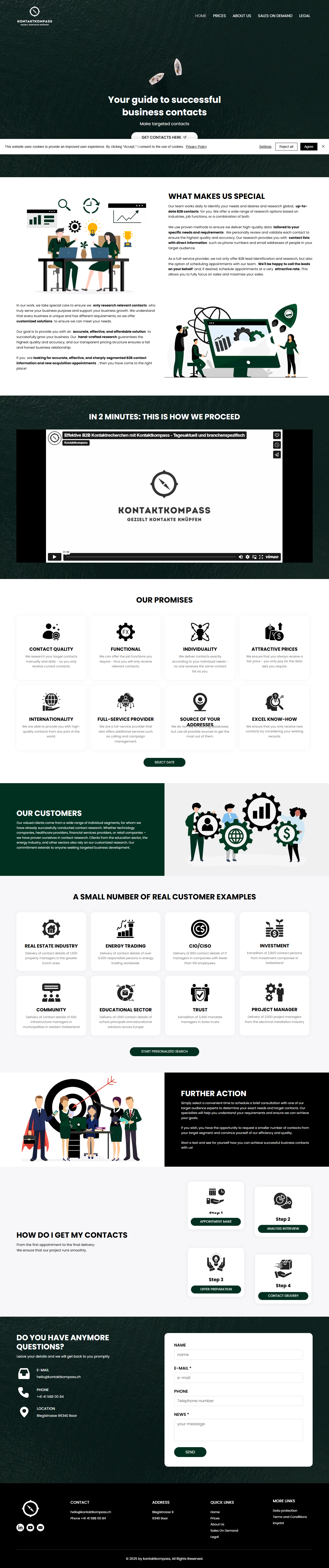 Kontaktkompass website screenshot