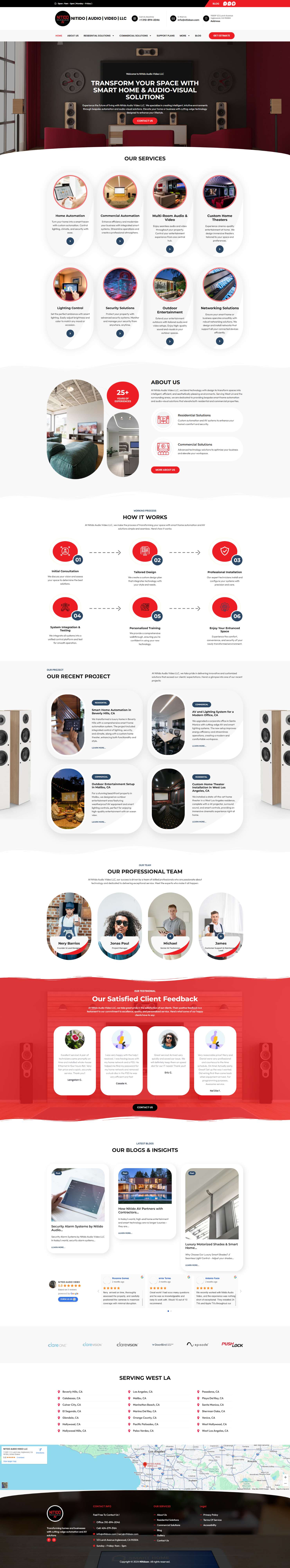 Nitido AV website screenshot