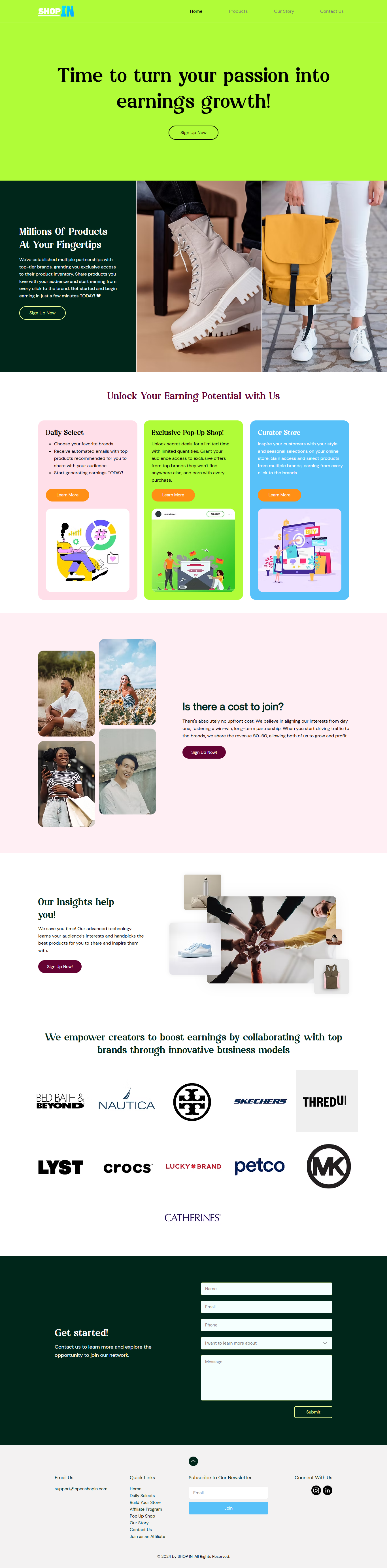 OpenShop.in website screenshot