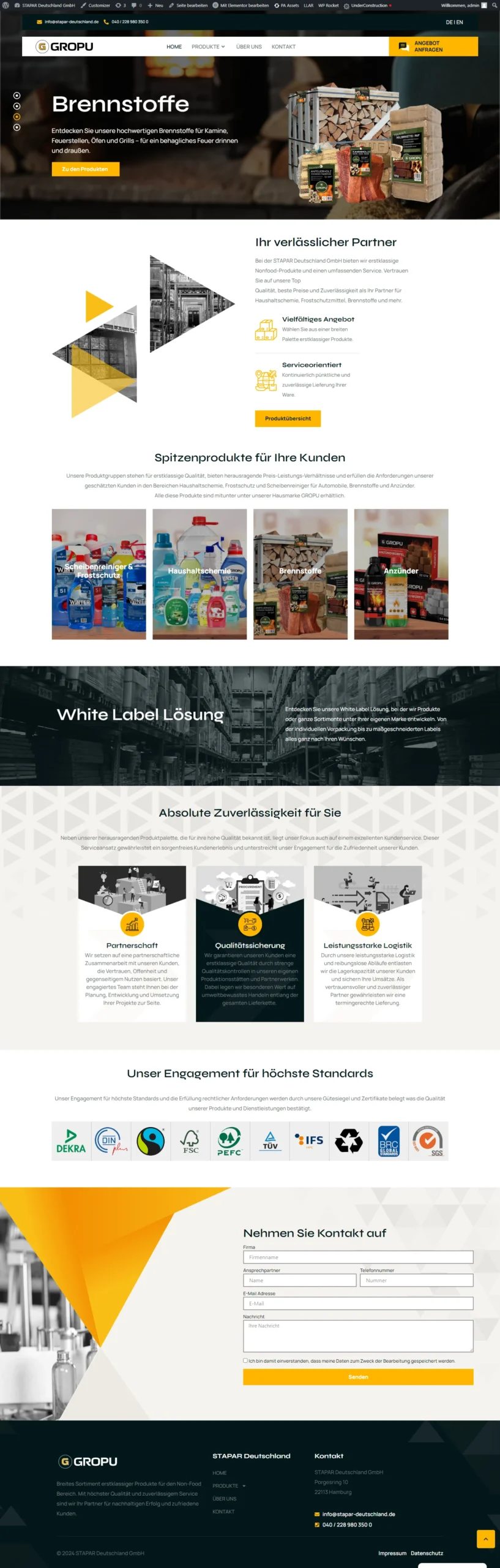 STAPAR Deutschland website screenshot