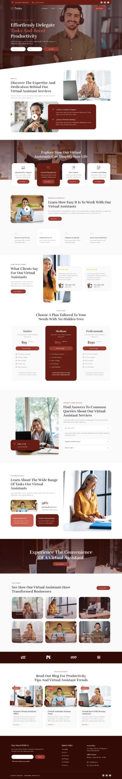 Temika VA Services website screenshot